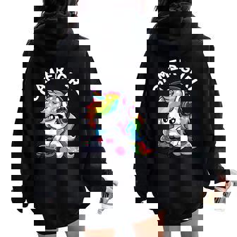 Gamer Girl Unicorn Gaming Joli Jeuidéo Pour S Et Filles Sweat à capuche oversize pour femme avec imprimé dans le dos - Cadeauxyz