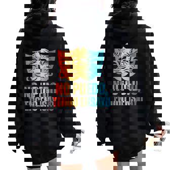 Gerente De Teatro Actriz Amante Musical No Puedo Tengo Ensayo Cuello Women Oversized Hoodie Back Print - Regaloses