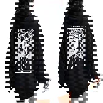 Ghoul Girl Trippy Horror Creepy Goth Grunge Edgy Harajuku Women Oversized Hoodie Back Print - Thegiftio