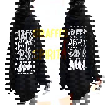 Girafes Are Mypirit Animal Girafe Sweat à capuche oversize pour femme avec imprimé dans le dos - Cadeauxyz