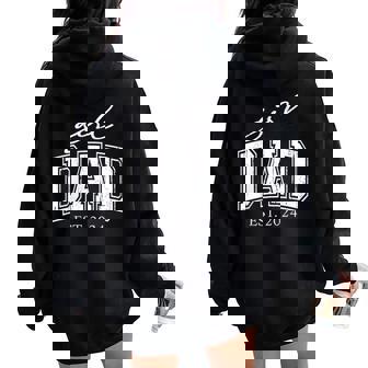 Girl Dad Est 2024 Dad Of Girls Father's Day Women Oversized Hoodie Back Print - Thegiftio UK