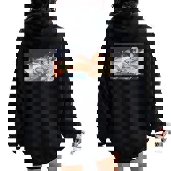 Girl On It 「ソファの上のセクシーなビキニモデル」 レディース オーバーサイズ パーカー バックプリント - Kawaiitshirt