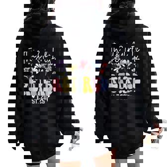 This Girl Is Retired Est 2025 Retirement Floral Women Oversized Hoodie Back Print - Thegiftio