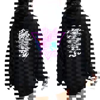 Girls Just Wanna Have Fun 1980S Eighties Costume Party レディース オーバーサイズ パーカー バックプリント - Kawaiitshirt