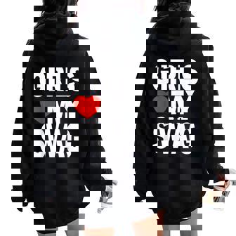 Girls Love Mywag シャツ おもしろい言葉 ガールズ Love Mywag レディース オーバーサイズ パーカー バックプリント - Kawaiitshirt