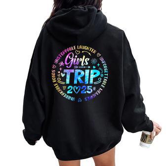 Girls Trip 2025 Friends Weekend Sisters Vacation Matching Women Oversized Hoodie Back Print - Thegiftio UK