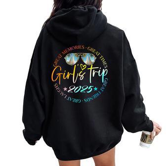 Girls Trip 2025 Girls Weekend 2025 For Summer Vacation Women Oversized Hoodie Back Print - Thegiftio UK