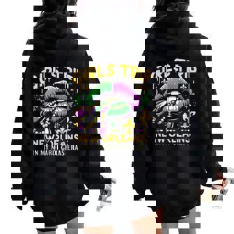 Girls Trip New Orleans In My Mardi Gras Era リップ 楽しいノベルティ レディース オーバーサイズ パーカー バックプリント - Kawaiitshirt
