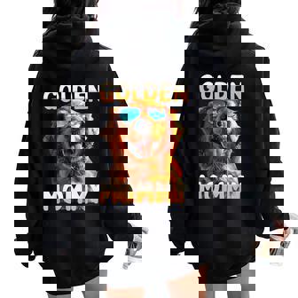 Golden Mommyゴールデン・ママ 母の日 ゴールデンレトリバー・ママ レディース オーバーサイズ パーカー バックプリント - Kawaiitshirt