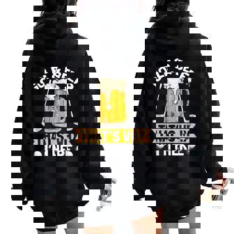 Golf And Beer That's Why I'm Here 面白いゴルファーの言葉 レディース オーバーサイズ パーカー バックプリント - Kawaiitshirt