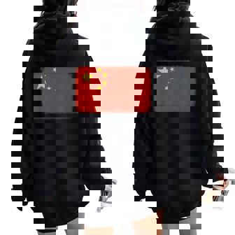 Gráfico De La Bandera De China Para Hombres Es Women Oversized Hoodie Back Print - Regaloses