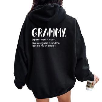 Grammy For Mother's Day Idea For Grandma Grammy Women Oversized Hoodie Back Print - Thegiftio