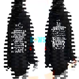 My Granddaughter Archery Grandma Of An Archer Grandmother Women Oversized Hoodie Back Print - Thegiftio