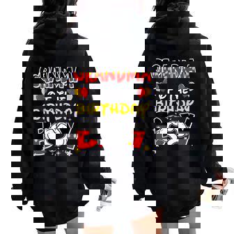 Grandma Of The Birthday Boy Family Party Decor Matching Women Oversized Hoodie Back Print - Thegiftio UK