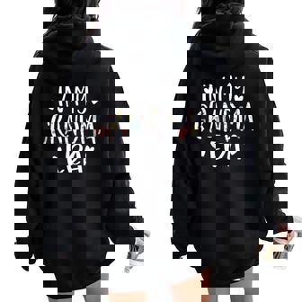 In My Grandma Era Flower Letter Floral Cute Grandma Women Oversized Hoodie Back Print | Mazezy