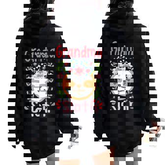 Grandma Sloth Mom Mother Mother's Day Sloth Lover Women Oversized Hoodie Back Print | Mazezy