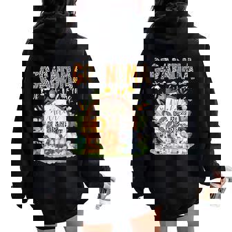 Grandma Of The Wild One 1St Bday Safari Jungle Animals Women Oversized Hoodie Back Print - Thegiftio