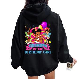 Grandpa The Birthday Girl Party Pink Doll Family Decorations Women Oversized Hoodie Back Print - Thegiftio UK