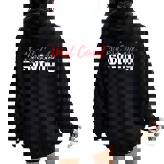 Graphisme De Couple Assorti À La Danse Swing De La Wcs West Coast Sweat à capuche oversize pour femme avec imprimé dans le dos - Cadeauxyz