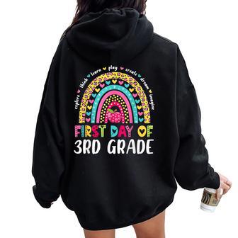 Groovy 3Rd Grade Back To School First Day Of Third Grade Women Oversized Hoodie Back Print - Thegiftio UK