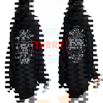 Groovy Back Up Terry Put It In Reverse Firework 4Th Of July Women Oversized Hoodie Back Print - Thegiftio UK