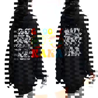 Groovy Nana Retro Matching Family 70S Grandma Women Oversized Hoodie Back Print - Thegiftio UK