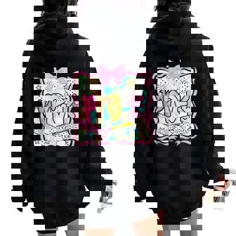 Groovy Pre-K Back To School First Day Of School Boy Girl Women Oversized Hoodie Back Print | Mazezy