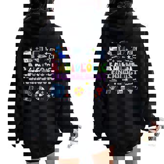 Groovy 放射線技師アート メンズ レディース X線技術 レディース オーバーサイズ パーカー バックプリント - Kawaiitshirt