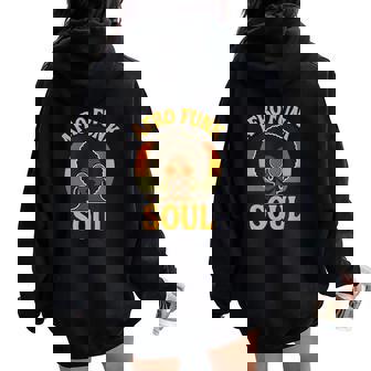 Groovyoul リバイバル レトロ ヴィンテージ 70年代 ファンク アフロ ソウル レディース オーバーサイズ パーカー バックプリント - Kawaiitshirt