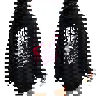 Guitare Électrique Pour Filles Et S Motif Rocktar Princesse Sweat à capuche oversize pour femme avec imprimé dans le dos - Cadeauxyz