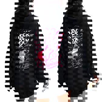 Guitare Électrique Rétro Rocktar Pour Filles Et S Sweat à capuche oversize pour femme avec imprimé dans le dos - Cadeauxyz