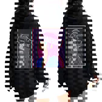 Hailatanad Anime Girl Japaneseaporwave Aesthetic レディース オーバーサイズ パーカー バックプリント - Kawaiitshirt