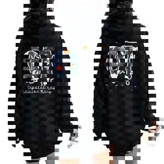 Halloween Occupational Therapy Ghost Spooky Nurse Ot Women Oversized Hoodie Back Print | Seseable CA