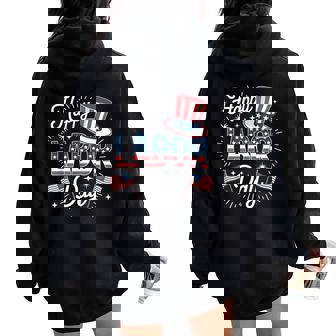 Happy Labor Day Patriotic Union Workers Usa Flag Women Women Oversized Hoodie Back Print | Mazezy