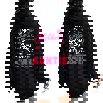 Happy Mother's Day To The Best Auntie Flowers Cute Family Women Oversized Hoodie Back Print - Thegiftio UK