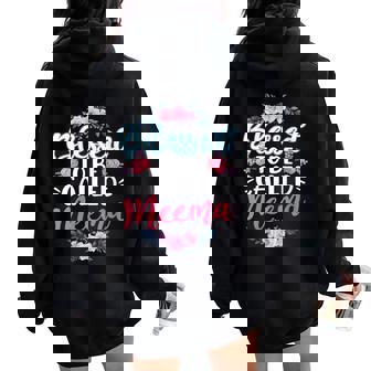 Happy Matching Family Meema Floral Proud Meema Women Oversized Hoodie Back Print - Thegiftio