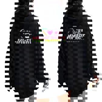 Happy Momcraft Gamer Mom Women Oversized Hoodie Back Print | Mazezy