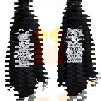 Happy Mother's Day To The World Best Dog Mom Dog Lover Mom Women Oversized Hoodie Back Print - Thegiftio