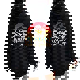 Hawaiian Ohana Means Family Summer Beach Aloha Women Oversized Hoodie Back Print - Thegiftio