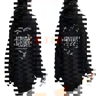 Heart Of A Proud Interventionist Teacher For Men Women Oversized Hoodie Back Print - Thegiftio