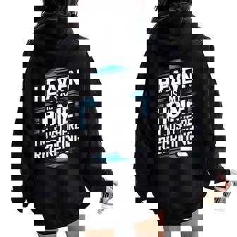 Heaven Is My Home I'm Just Here Recruiting Christian Women Oversized Hoodie Back Print | Mazezy