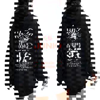 Hecha En Junio 1975 Regalo 50 Años Cumpleaños Women Oversized Hoodie Back Print - Regaloses