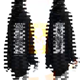 Hombre El Mamalorian Feliz Madres Hustler Día De La Madre Broma Women Oversized Hoodie Back Print - Regaloses