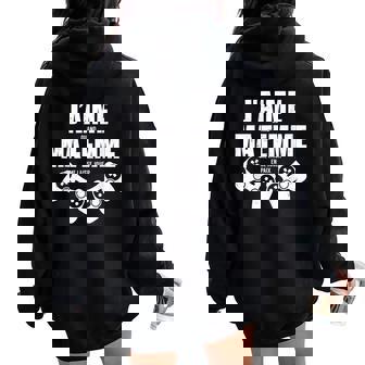 Homme Joueur J'aime Quand Ma Me Laisse Jouer En Paix Sweat à capuche oversize pour femme avec imprimé dans le dos - Cadeauxyz