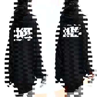 Hope Romans 15 13 レトロ グルービー 面白い クリスチャン 信仰 聖書 J レディース オーバーサイズ パーカー バックプリント - Kawaiitshirt