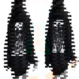Hot Girl On 男性用 堕天使バトルレディ レディース オーバーサイズ パーカー バックプリント - Kawaiitshirt