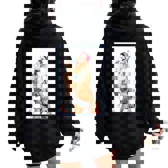 Hot Girl On 男性用 Ice Pop Pinup 2 レディース オーバーサイズ パーカー バックプリント - Kawaiitshirt