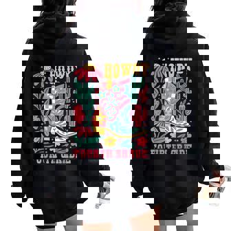 Howdy 4Th Grade Western Cowboy Cowgirls Fourth Grade Teacher Women Oversized Hoodie Back Print - Thegiftio