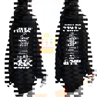 Humour Jackpot Jeux Machine Àous Je Peux Pas J'ai Casino Sweat à capuche oversize pour femme avec imprimé dans le dos - Cadeauxyz