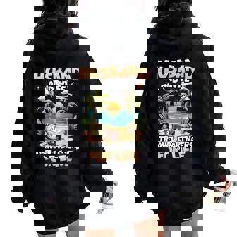 Husband And Wife Travel Partners Beach Matching Couples Women Oversized Hoodie Back Print - Seseable